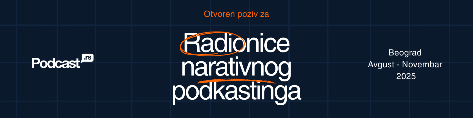 Otvoren poziv za radionice narativnog podkastinga: Podcast.rs pokreće novi program za medijsku pismenost u Srbiji