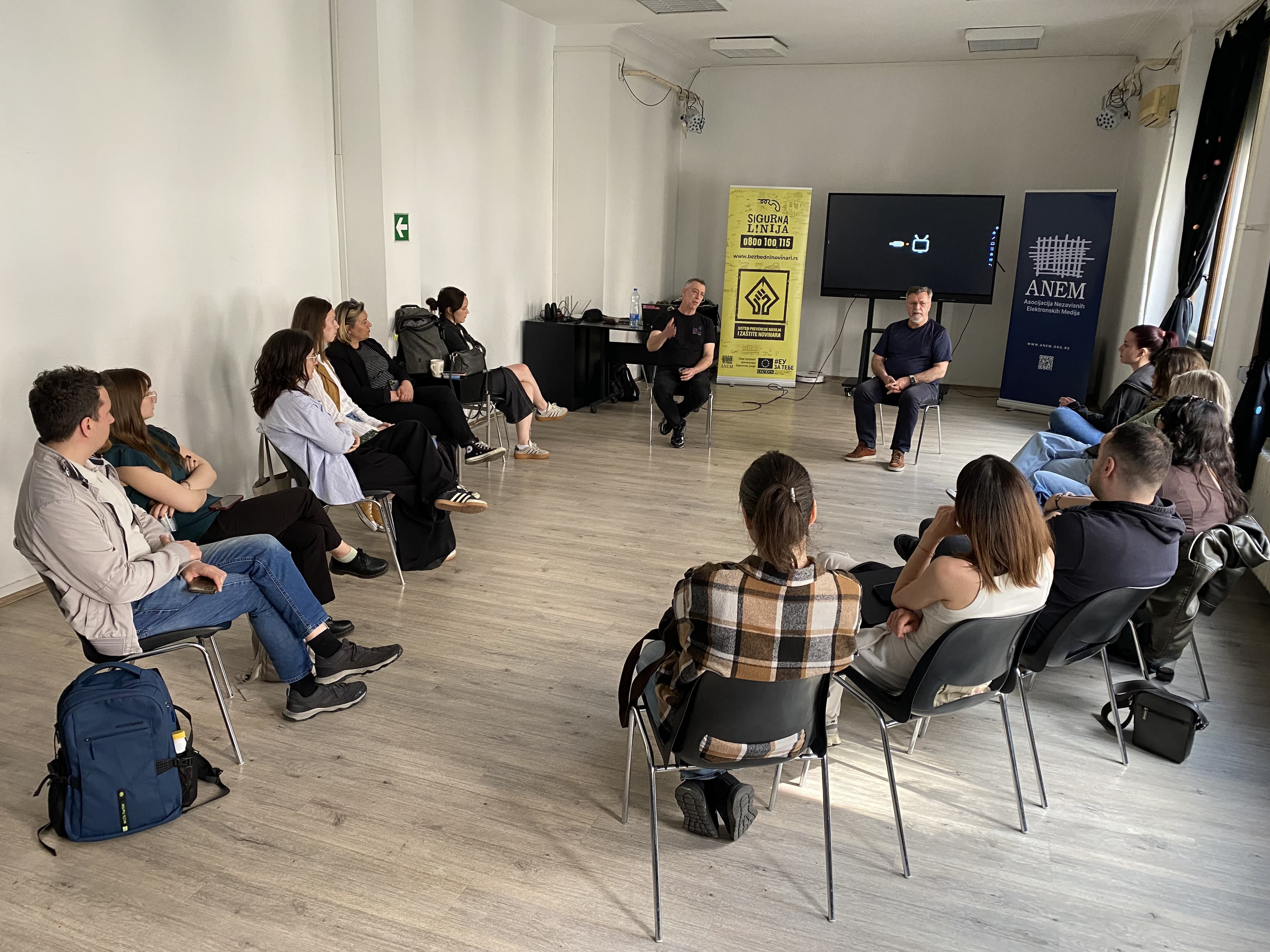 ANEM organized a training on journalist safety for several editorial offices in Belgrade.