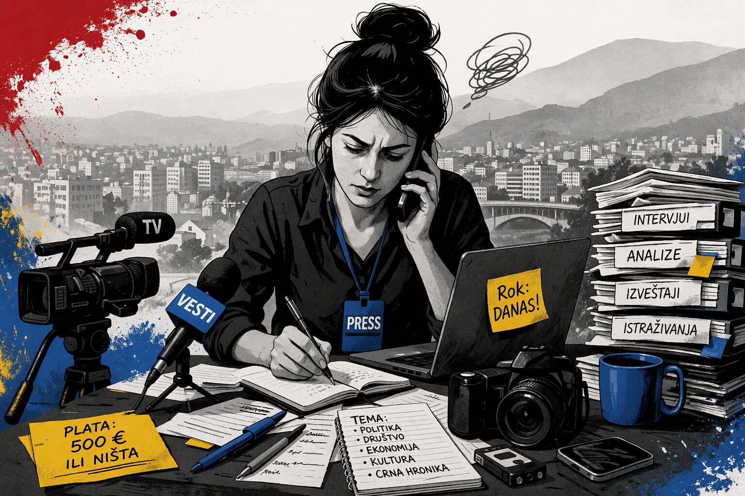 Zbog plata manjih od 500 evra novinari na jugu rade više poslova
