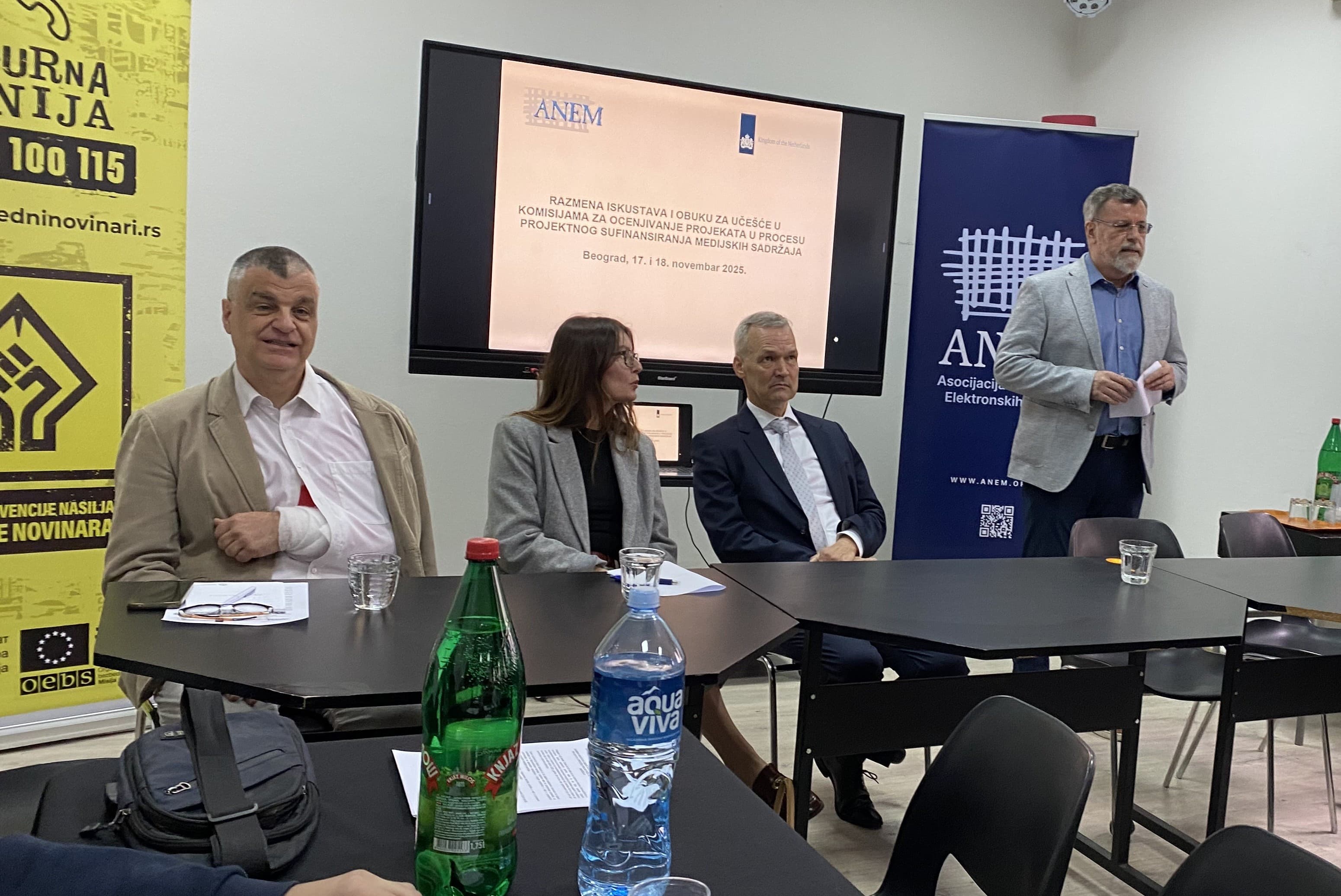 What is the role of the members of the committees for evaluating media projects?