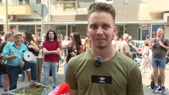 Released from custody, Darko Gligorijević, a journalist who reported from the Student City.