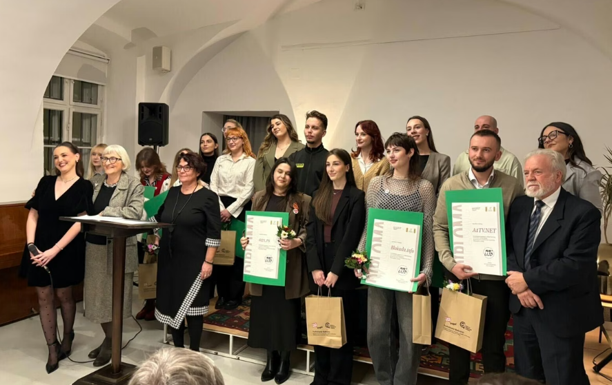 Awards presented by the "Marina Kovačev" Journalism School: Among the recipients are Blokada.info, University Echo...