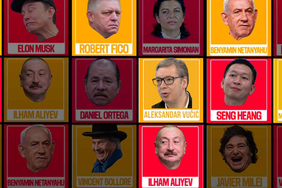 Aleksandar Vučić on the list of the world's biggest predators of media freedom.